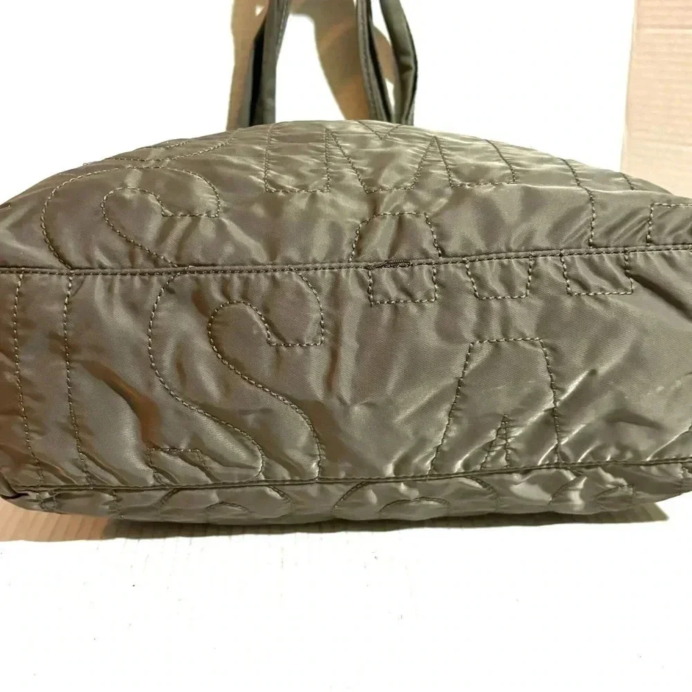 Marc by Marc Jacob’s gray quilted nylon hobo handbag